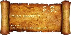 Peltz Deodát névjegykártya